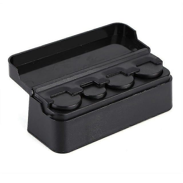 Organizador de monedas para coche, caja de almacenamiento portátil para monedas, color negro, para guardar cambios, para coche