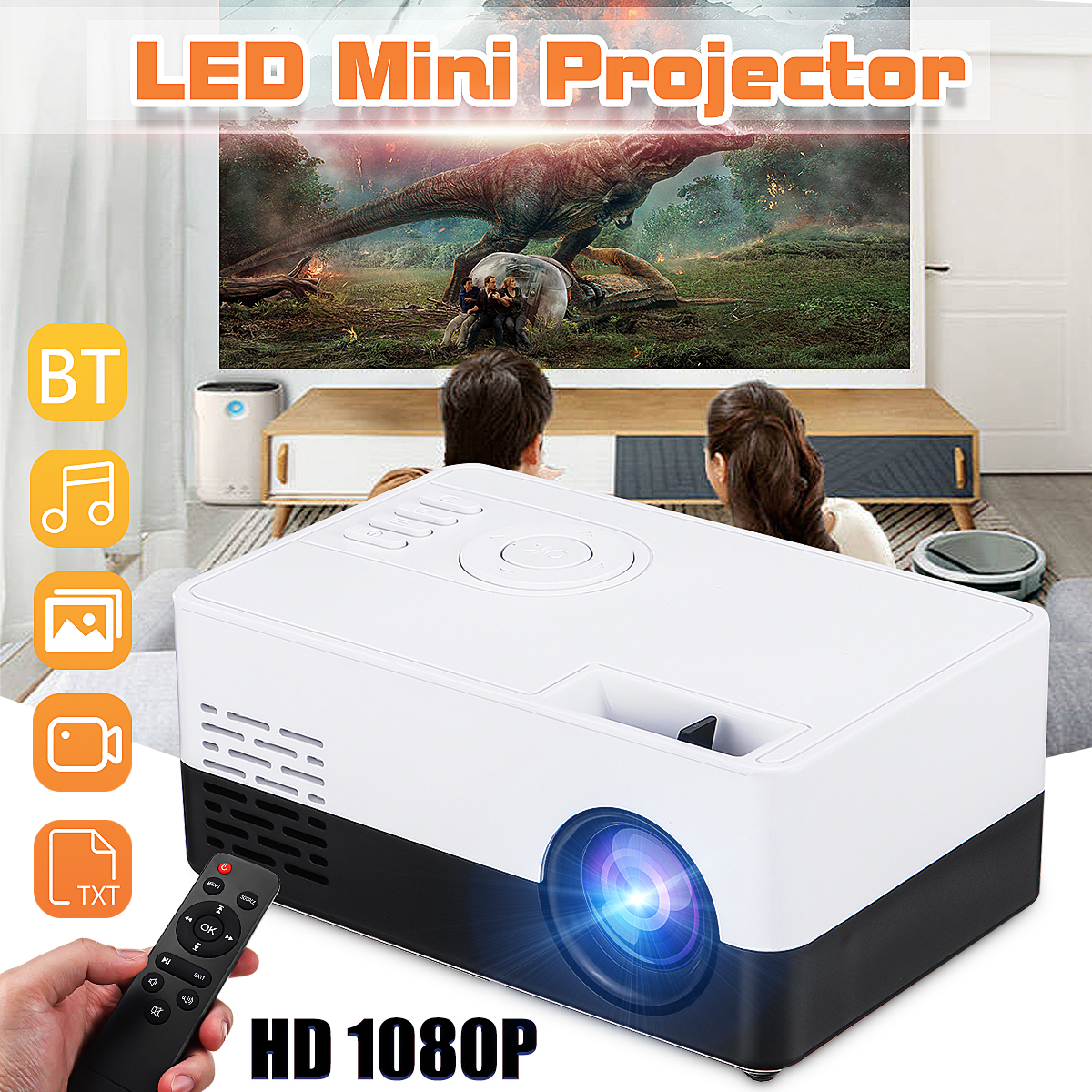 Portable LED Projector YG300 1080P 320x240p HD LED Mini Portable