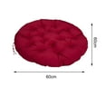 thumbnail image 4 of DYNWAVECA Outdoor Rocking Chair Seat Cushion, Hammock Chair Seat Cushion, 24 Inch X 24 Inch Seat Cushion, Hanging Basket Chair , Thicken, Comfortable , Red, 4 of 6