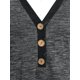 thumbnail image 4 of Camiseta Dos Tonos Botones Tamaño Plus Rosegal Mangas largas de talla grande, 4 of 5