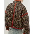 thumbnail image 4 of Gupgi Manteaux Matelassés Courts pour Femmes à Imprimé Floral, Ouvert à l'Avant, Doudoune Légère, Manteau Matelassé Rembourré, 4 of 7