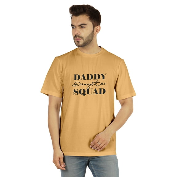 Inkmeso Mens Graphic Printed T-shirt Daddy Daughter Squad Tshirt Crew Neck Tee For Fathers / Dad