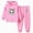 Pink, variant on NIEWTR 7-8 Years Kid Toddler Girls Clothes Print Sweatshirt Sports Pants 2PC Girl Fall Winter Clothing Set Leisure Fall Winter Outfits Set A40-Black