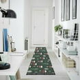 thumbnail image 4 of Yayeee Runner Rug for Bedroom 2'x6' Machine Washable Hallway Non Slip Mat, Green Christmas Hats, 4 of 8