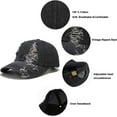 thumbnail image 6 of YooGuoGuo 3 Pack Baseball Cap Vintage Distressed Ripped Denim Low Profile Unstructured Cotton Dad Hat Adjustable for Women Men (Black, Dark Blue, Light Blue), 6 of 6