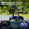 thumbnail image 4 of iScooter 4 Wheel Mobility Scooter for Seniors, Wider Seats & Foldale Electric Wheelchair Device for Travel, Upgraded for Superior Performance, Blue, 4 of 10