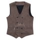 thumbnail image 3 of Camiseta sin mangas con cuello en V para hombre, color liso, sin mangas, cuello en V, informal, de moda, blusa para hombre, 3 of 6