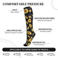 thumbnail image 2 of Rateoe Royal Blue Plaid Sunflower Compression Socks for Women and Men 20-30mmHg-Circulation Support Socks Knee High Nurse Pregnant Running Medical and Travel Athletic, 2 of 7