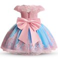 thumbnail image 1 of Vestido de princesa de cumpleaños Vintage para niña, vestido de tutú con lazo Floral bordado para bebé, vestido de boda para niña de flores, vestido de ocasión Formal para niño Fivean unisex, 1 of 2