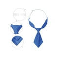 thumbnail image 3 of Corbatas cortas preatadas para mujeres INSPIRE CHIC de color sólido, corbata pequeña para uniforme escolar, azul real, talla única, 3 of 5