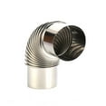 thumbnail image 5 of 90 Degree Stove 2.36 Inch Stainless Steel Stove Elbow Chimney Flue Extension Elbow Chimney for Outdoor Wood Stove, Camping Stove Accessories, 5 of 9