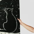 thumbnail image 3 of Patifu Cat Moon Space Washable Shower Curtain Set 100% Polyester Fiber Bathroom Curtain with Hooks 36"x72, 3 of 7