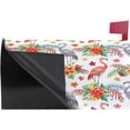 thumbnail image 4 of GZHJMY Tropical Hibiscus Flowers Flamingo Birds Magnetic Mailbox Cover Standard Size Mailbox Wraps MailWraps Post Letter Box Cover Garden Yard 21" x 18" Home Decor, 4 of 5