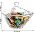 thumbnail image 3 of 2 Pack Glass Candy Dish with Lid, Clear Covered Candy Bowl, Retro European Candies Jar for Home Kitchen Office Table Halloween$$Home Decor, Kitchen, & Other, 3 of 8