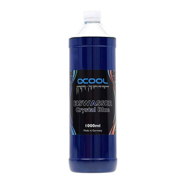 Alphacool Eiswasser Crystal Premixed PC Coolant (for Long-term Use), 1000ml, Blue
