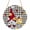 black, variant on Gnomes Daisy Round Front Door Welcome Sign, 7.8 Inch Wall Hanging Decor for Indoor Outdoor, Retro Farmhouse Floral Black Buffalo Plaid Home Porch Hanger Decorations for Holiday Gift