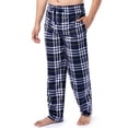 thumbnail image 5 of Pantalón de Pijama de Forro Polar Sedoso para Hombre IZOD a Cuadros Azul Marino Talla Grande, 5 of 5