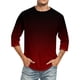 thumbnail image 1 of Men'S Round Neck Three-Quarters Sleeve Top Casual Fashion T-Shirt 2XL, 1 of 4