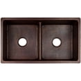 thumbnail image 3 of Premier Copper Products K50db33199-Sd5 33" Double Basin Hammered Copper Kitchen - Copper, 3 of 5