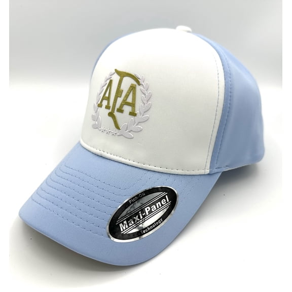 White- Celeste  Soccer Fan Hat – Adjustable Snapback Cap, Argentina Style Inspired, Lightweight Sport Baseball Cap