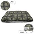 thumbnail image 3 of Khaki Pet Bed, Abstract Wave Motif with Spots and Swirls in Nature Tones Illustration Print, Chew Resistant Pad for Dogs and Cats Cushion with Removable Cover, 24" x 39", Multicolor, by Ambesonne, 3 of 4
