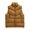 Khaki, variant on Men Autumn and Winter Casual Keep Warm Zipper Removable Hooded Sleeveless Vacation Outdoor Vest Jacket Coat