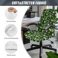 thumbnail image 5 of SCRAWLGOD St. Patrick's Day Breathable Office Chair Covers Easy to Install Stain Resistant Desk Rotating Chair Slipcovers Anti-Dust Chair Protector, Four Leaf Clover Beer Rainbow Green, L, 5 of 7