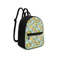 thumbnail image 2 of Eheartsgir Lemons Pattern Small Backpack, Adjustable Strap Polyester Mini Backpack for Hiking Travel, Smooth Zipper Travel Shoulder Bag, 2 of 8