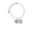 thumbnail image 2 of Delight Jewelry Silvertone Love Square - Round Seal - Domed Thank You Charm Bracelet, 6"+2", 2 of 5