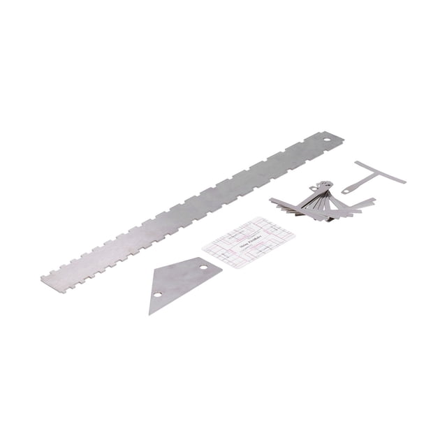 Juego de Herramientas de Medición de Guitarra ANGGREK Kit de Calibre de Regla de Nivelación de Cuerda de Arco de Cuello Plateado