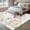 Grey, variant on Round Area Rug 6 Ft, Watercolor Wildflowers Washable Non-Slip Circle Carpet for Living Room/Bedroom, Farmhouse Country Botanical Flowers Low-Profile Indoor Mats Collection Rugs for Residential