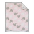 thumbnail image 3 of NoJo Dreamer Pink Gray Elephant 8-Piece Crib Bedding Set, Girl, 3 of 12