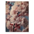 thumbnail image 3 of Designart "Flowers Pastel flowers I" Apple Blossom Print on Natural Pine Wood, 3 of 5