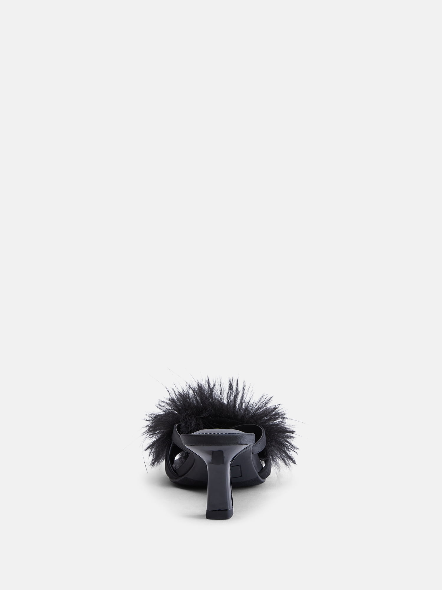 No Boundaries Women's Faux Feather Dress Heels