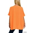 thumbnail image 3 of Zenana Women's V Neck Woven Airflow Dolman Short Sleeve Hi-Low Blouse Top, 3 of 3