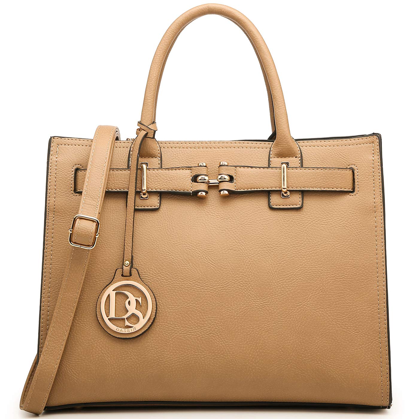 Dasein Women Satchel Purses Handbags Belted Top-handle Work Tote Shoulder Bags with Long Strap