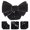 Black, variant on KONTONTY 2Pcs Hair Barrette Snood Net Blue Ribbon Alloy Clip Durable Hair Accessory