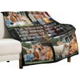 thumbnail image 5 of Custom Blanket with Picture Text Customized Photo Throw Blanket for Adult, Kids Personalized Family Photo Blanket for Mom, Dad, Grandma, Grandpa, Memorial Gifts for Christmas, Anniversary, Birthday, 5 of 6