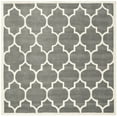 thumbnail image 2 of SAFAVIEH Chatham Gavin Geometric Wool Area Rug, Dark Gray/Ivory, 5' x 5' Square, 2 of 8