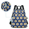 thumbnail image 5 of FORMRS Women's Travel Backpack Purse Anti-theft Hidden Pockets Casual Shoulder Bag, Elegant Daisy Pattern, 5 of 7
