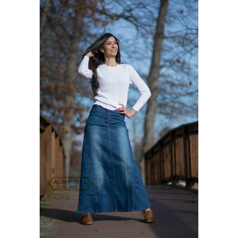 39 Long Denim Skirt, Women Denim Skirt | 40 Waist / 3X / 22W
