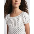 thumbnail image 4 of Weekend Academy Girls Short Puff Sleeve Babydoll Dress, Sizes 4-18, 4 of 7