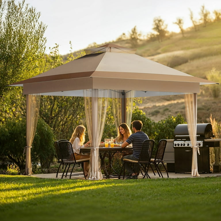CHITOOMA 13 x 13 ft Outdoor Pop-up Gazebo, Patio Canopy Tent