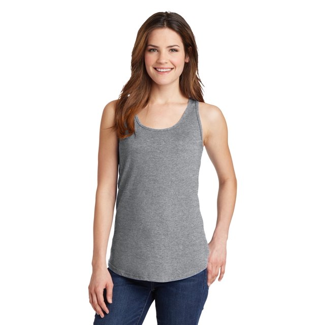 Camiseta sin mangas de algod?n Core para mujer de Port & Company?. LPC54TT Puerto & Compa??a LPC54TT