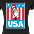 thumbnail image 3 of Dr. Seuss - Cat In The Hat USA - Juniors Fitted Graphic T-Shirt, 3 of 6
