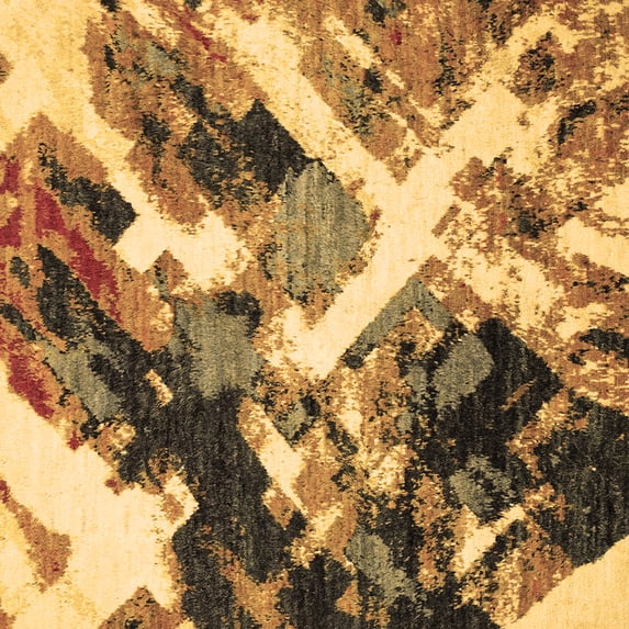 Ahgly Company Indoor Square Abstract Brown Modern Area Rugs, 8' Square