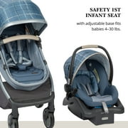 Monbebe 6 in 1 Modular Infant & Toddler Travel System Stroller, Black & Gold II