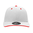 thumbnail image 2 of Sandwich Visor Baseball Caps, Wht/Red, 2 of 4