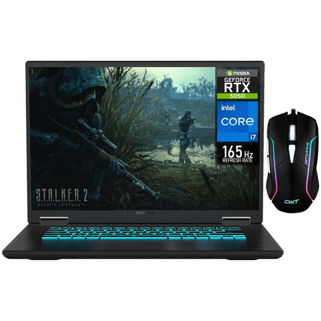 Laptop Gamer GIGABYTE Gaming A16 GeForce RTX 5050 Core i7 13620H 24GB DDR5 SSD 1.5TB 16" Teclado Español Mouse DXT Gaming