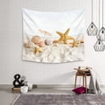 thumbnail image 2 of EREHome Beach And Starfish Shell On Sand Home Decor Wall Hanging Tapestry Wall Art Tapestry 51x60 Inches, 2 of 3